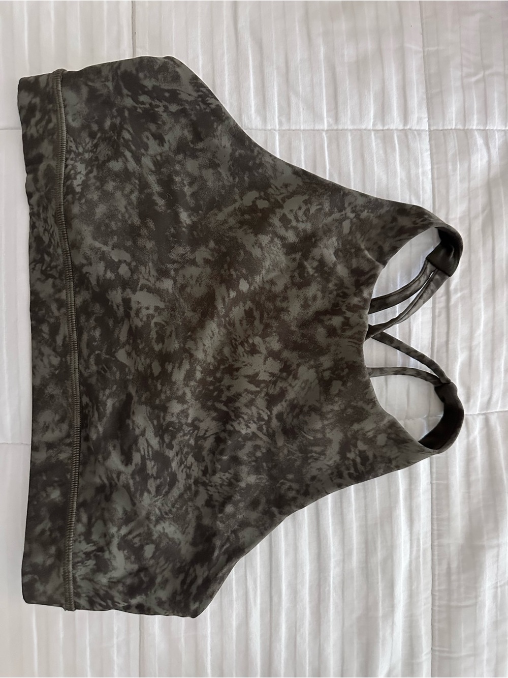 lululemon athletica Olive Camo Double-Strap Crop Top